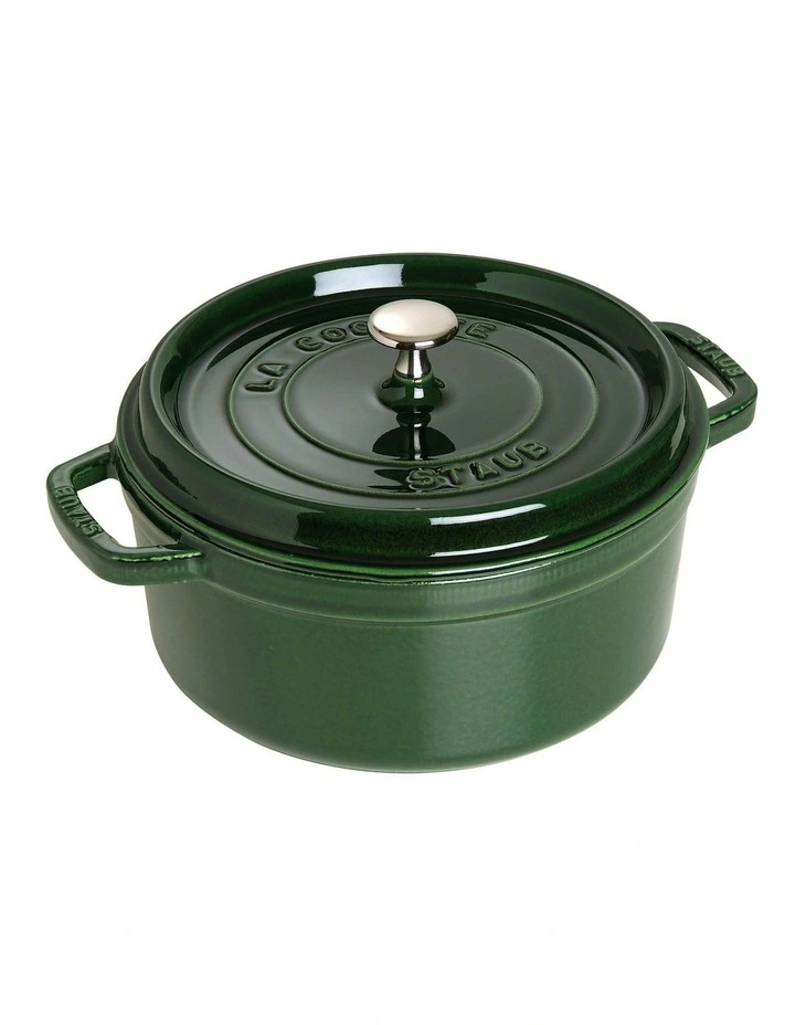 Staub 28cm/6.7L Round Cocotte Basil Green 3 Staub 28cm/6.7L Round Cocotte Basil Green