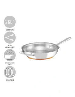 Per Vita Stainless Steel Induction Open French Skillet 28cm 9 Per Vita Stainless Steel Induction Open French Skillet 28cm -Kitchen Essentials Shop 384264910 3 1 720x928
