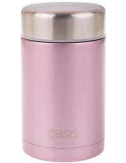 Oasis Stainless Steel Vacuum Insulated 450ml Food Flask Blush
