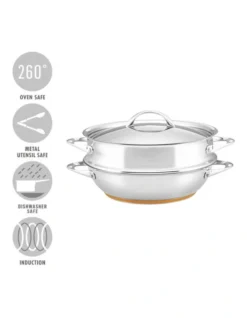 Per Vita Stainless Steel Induction Multicooker Set 30cm/4.7L -Kitchen Essentials Shop 650003050 3 1 720x928