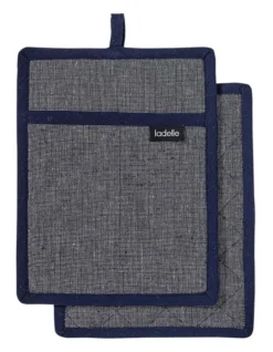 Eco Recycled Pot Holder Navy 2 Pack