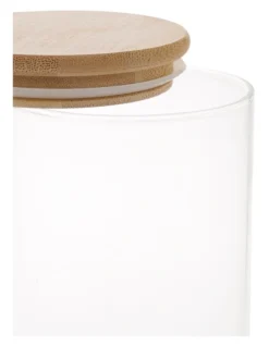 Bamboo And Glass 1.4L Storage Canister With Lid -Kitchen Essentials Shop 742432600 3 720x928