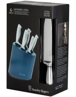 Modern Steel Metallic Baltic Blue 6 Piece Knife Block 11 Modern Steel Metallic Baltic Blue 6 Piece Knife Block -Kitchen Essentials Shop 743085100 5 1 720x928