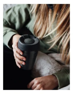 Thermal, Stainless Steel Reusable Cup, Black, M 12oz / 340ml -Kitchen Essentials Shop 751611790 3 720x928