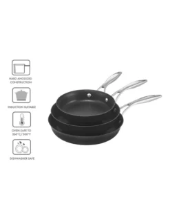Style Nonstick Induction Triple Skillet Pack 21/25/28cm In Black 9 Style Nonstick Induction Triple Skillet Pack 21/25/28cm In Black -Kitchen Essentials Shop 757013140 4 720x928