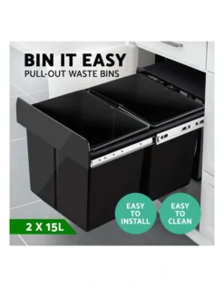 2X15L Pull Out Bin Kitchen 10 2X15L Pull Out Bin Kitchen -Kitchen Essentials Shop 757648900 4 720x928