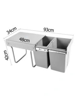 Set Of 2 20L Twin Pull Out Bins 9 Set Of 2 20L Twin Pull Out Bins -Kitchen Essentials Shop 758003140 3 720x928