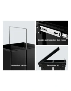 2X20L Pull Out Bin Kitchen Double Dual Twin Bins 11 2X20L Pull Out Bin Kitchen Double Dual Twin Bins -Kitchen Essentials Shop 758003230 5 720x928