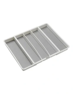 Expandable Utensil Tray White