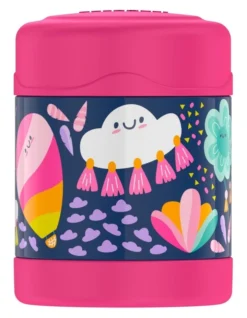 Thermos FUNtainer 290ml Vacuum Insulated Food Jar Whimsical Clouds Navy
