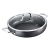 ONE Hard Anodised 30cm Saute Pan With Lid & 2 Helper Handles Black