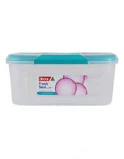 Fresh Seal Clips 7L Oblong Food Storage Clear/Teal