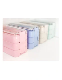 Bento Lunch Box 3 Tiered Pink -Kitchen Essentials Shop 808227280 5 1 720x928