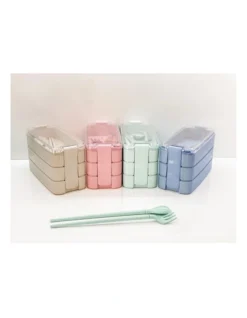 Bento Lunch Box 3 Tiered Pink -Kitchen Essentials Shop 808227280 7 1 720x928