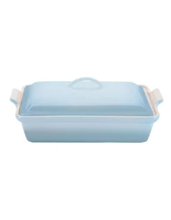 Le Creuset Heritage Covered Rectangular Dish 33cm Coastal Blue