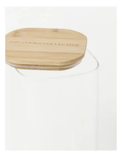 Square Bamboo And Glass Storage Canister With Lid 1600ml 8 Square Bamboo And Glass Storage Canister With Lid 1600ml -Kitchen Essentials Shop 835121170 3 720x928