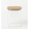 Square Bamboo And Glass Storage Canister With Lid 1300ml 2 Square Bamboo And Glass Storage Canister With Lid 1300ml -Kitchen Essentials Shop 835121260 1 720x928