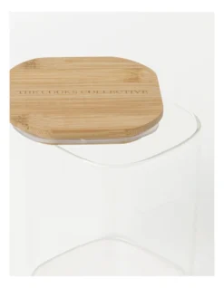 Square Bamboo And Glass Storage Canister With Lid 1300ml 8 Square Bamboo And Glass Storage Canister With Lid 1300ml -Kitchen Essentials Shop 835121260 3 720x928