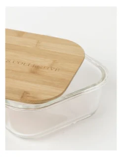 Square Bamboo And Glass Storage Canister With Lid 1200ml 8 Square Bamboo And Glass Storage Canister With Lid 1200ml -Kitchen Essentials Shop 835121800 3 720x928
