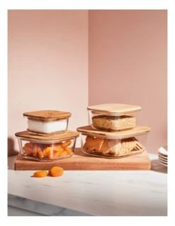 Square Bamboo And Glass Storage Canister With Lid 1200ml 9 Square Bamboo And Glass Storage Canister With Lid 1200ml -Kitchen Essentials Shop 835121800 4 720x928