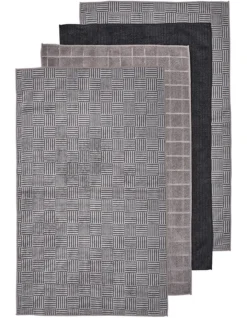 Benson Microfibre 4 Pack Kitchen Towel Charcoal