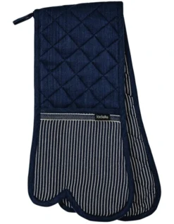 Prof. Series III Stripe Navy Double Oven Mitt
