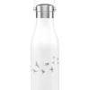 White Bottle With Etched Swallows