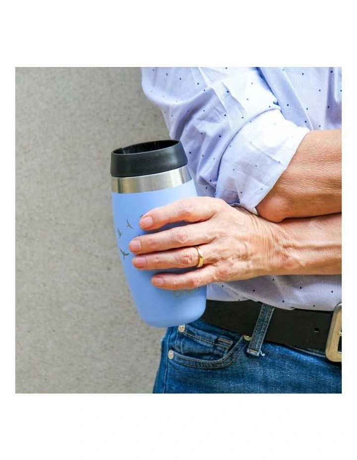 Blue Tumbler With Etched Swallows 7 Blue Tumbler With Etched Swallows - Image 5