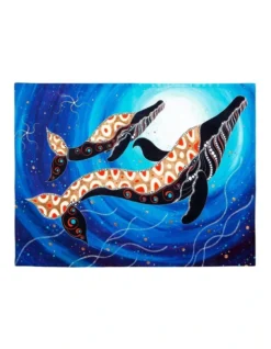 Maxwell & Williams Melanie Hava Journeys Tea Towel 50x70cm Whales