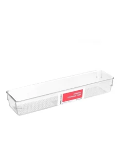 Box Sweden Crystal Plastic Storage Tray Home Kitchen Office Organiser 32x8cm