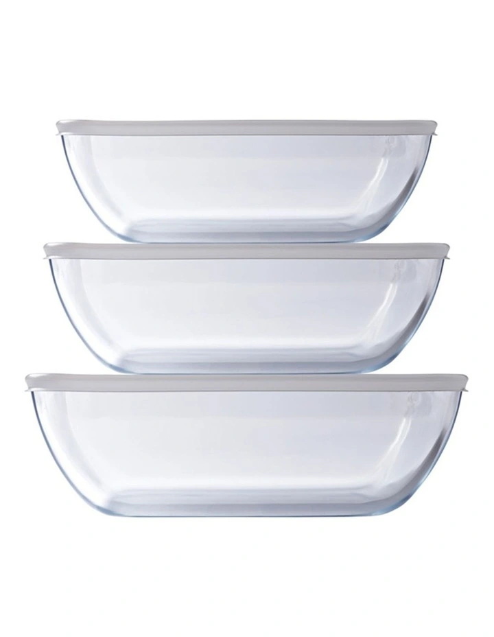 6 Piece Storage Set (3 Dishes 3 Lids) 4 6 Piece Storage Set (3 Dishes 3 Lids) - Image 2