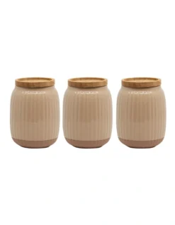 Amana Canister Set Of 3 10x14cm Dusty Rose