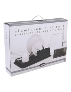 Aluminium Dish Rack W/ Draining Board Black -Kitchen Essentials Shop 883463950 4 720x928