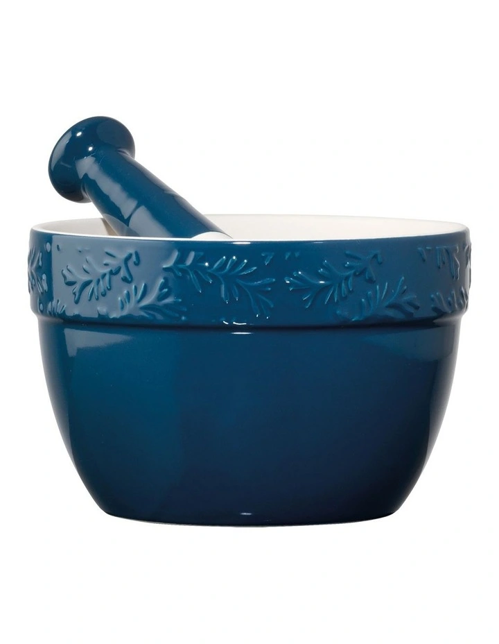 Olive Mortar & Pestle In Midnight Blue 3 Olive Mortar & Pestle In Midnight Blue
