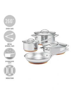 Per Vita Induction 4 Piece Cookware Set In Stainless Steel -Kitchen Essentials Shop 909173980 3 2 720x928