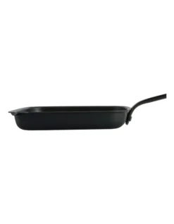 Steel Open Square Grill Pan 28x26cm In Black