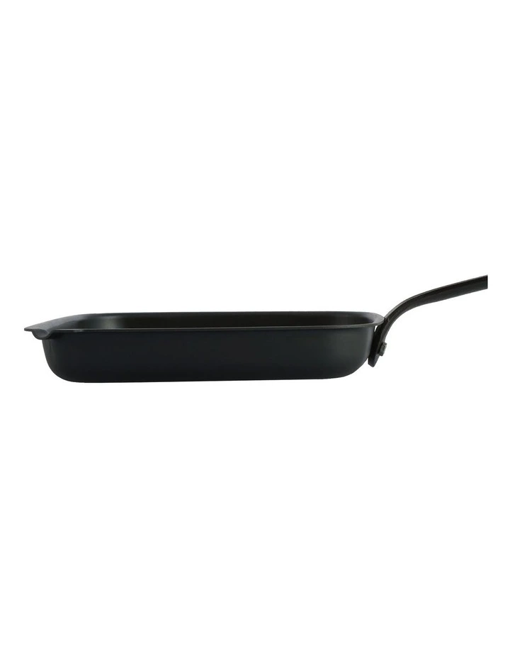 Steel Open Square Grill Pan 28x26cm In Black 3 Steel Open Square Grill Pan 28x26cm In Black