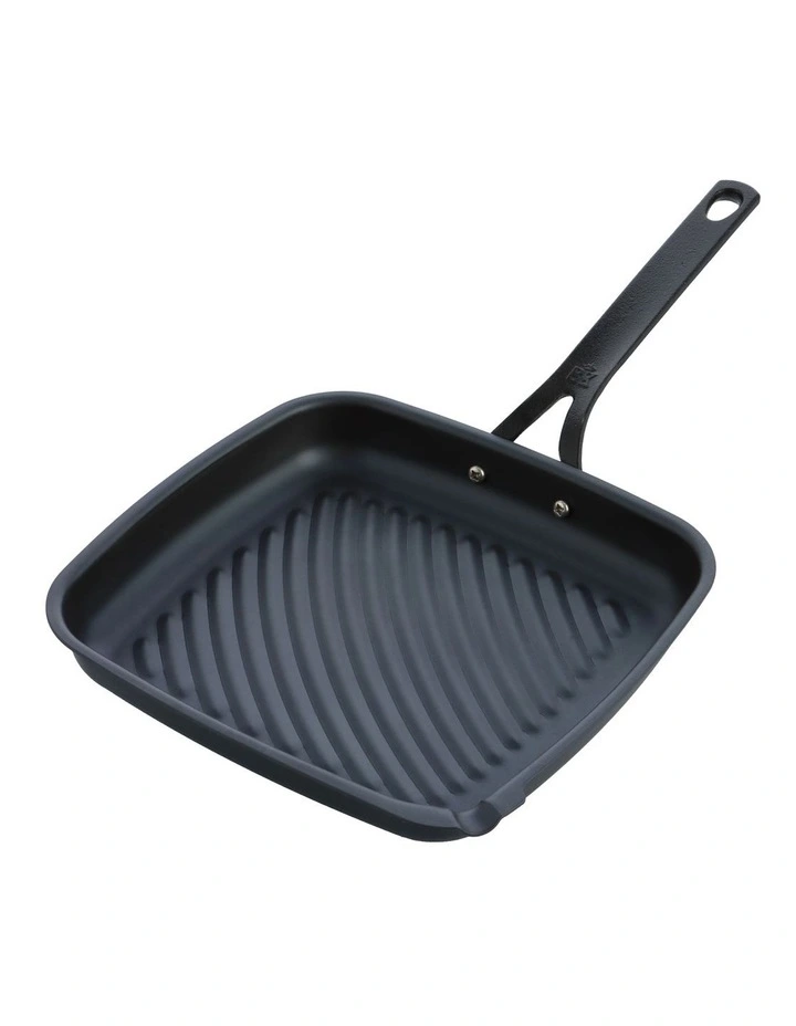 Steel Open Square Grill Pan 28x26cm In Black 4 Steel Open Square Grill Pan 28x26cm In Black - Image 2