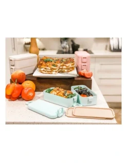 Twin Bento Lunch Box Large 2 Tiered 3 Tiered Green 10 Twin Bento Lunch Box Large 2 Tiered 3 Tiered Green -Kitchen Essentials Shop 916909570 2 720x928