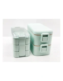 Twin Bento Lunch Box Large 2 Tiered 3 Tiered Green 12 Twin Bento Lunch Box Large 2 Tiered 3 Tiered Green -Kitchen Essentials Shop 916909570 4 720x928