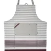 Grain House Stripe Apron In Burgundy And Warm Grey 1 Grain House Stripe Apron In Burgundy And Warm Grey -Kitchen Essentials Shop 924937120 1 720x928