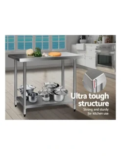 Commercial Stainless Steel Kitchen Bench 1219 X 61mm Silver -Kitchen Essentials Shop 925307290 5 720x928