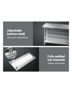 Commercial Stainless Steel Kitchen Bench 1219 X 61mm Silver -Kitchen Essentials Shop 925307290 6 720x928
