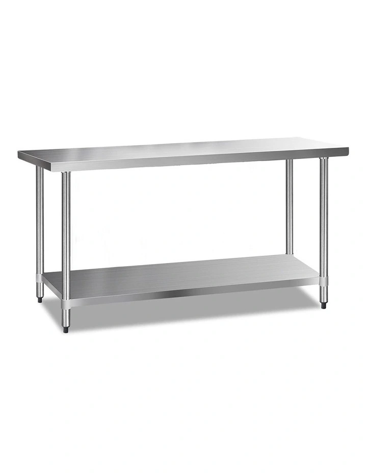 Commercial Stainless Steel Kitchen Bench 1829 X 61mm Silver 3 Commercial Stainless Steel Kitchen Bench 1829 X 61mm Silver