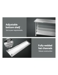 Commercial Stainless Steel Kitchen Bench 1829 X 61mm Silver 14 Commercial Stainless Steel Kitchen Bench 1829 X 61mm Silver -Kitchen Essentials Shop 925307470 6 720x928