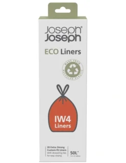 Joseph Joseph Eco Liners Recycled Bin Liners 50L 20 Pack In Grey