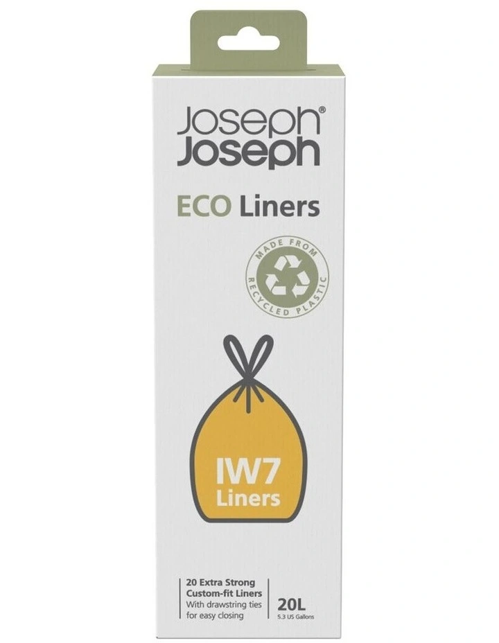 Joseph Joseph Eco Liners Recycled Bin Liners 20L 20 Pack In Grey 3 Joseph Joseph Eco Liners Recycled Bin Liners 20L 20 Pack In Grey