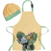 Maxwell & Williams Marini Ferlazzo Wild Planet Kids Apron & Hat Set Elephant In Light Yellow -Kitchen Essentials Shop 934403320 1 720x928
