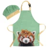 Maxwell & Williams Marini Ferlazzo Wild Planet Kids Apron & Hat Set Red Panda In Green 1 Maxwell & Williams Marini Ferlazzo Wild Planet Kids Apron & Hat Set Red Panda In Green -Kitchen Essentials Shop 934403500 1 720x928