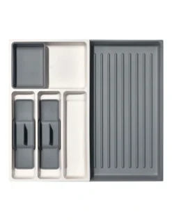OXO Expandable Utensil Drawer Organiser In White/Grey 12 OXO Expandable Utensil Drawer Organiser In White/Grey -Kitchen Essentials Shop 934743700 4 720x928